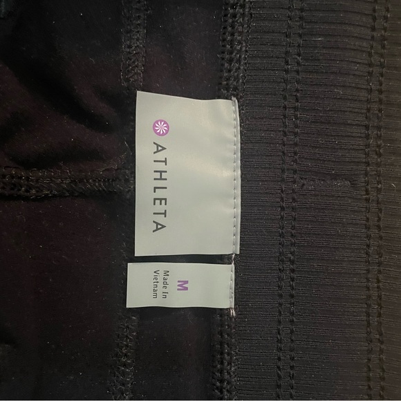 Athleta Black Sweatpants with Elastic Cuffs and Relaxed Fit - Picture 2 of 4